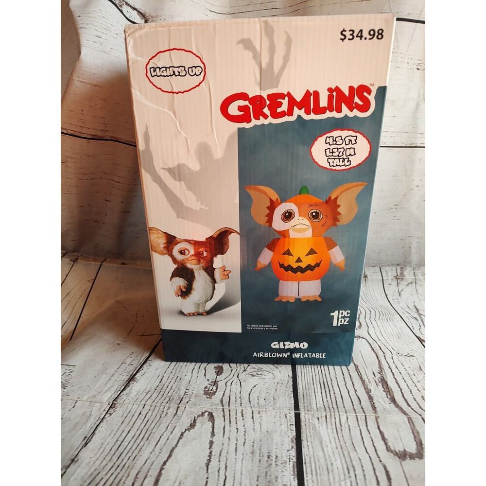 Gemmy Airblown Inflatable Halloween Gizmo 4.5FT Pumpkin New In Box